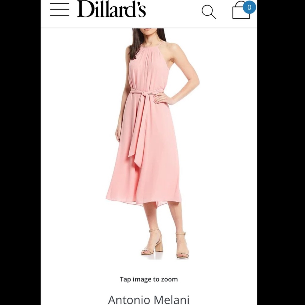 Antonio Melani Adeline Halter Neck Midi Dress NWT